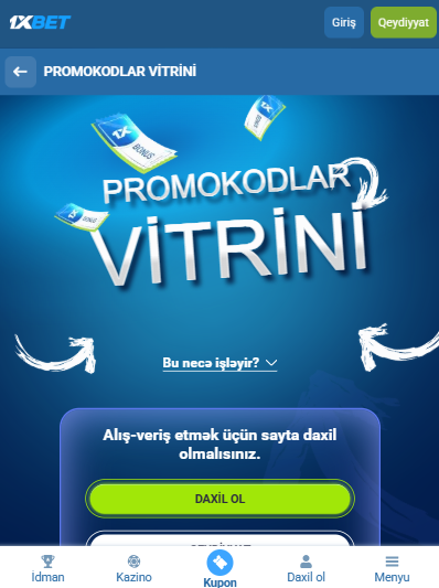 1xBet Azərbaycan promokodları