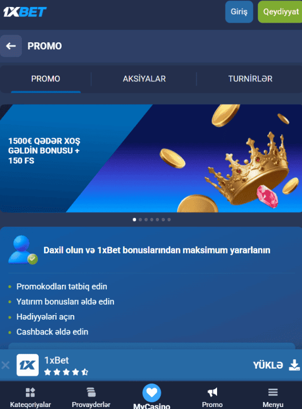 1xBet Kazino Bonusu 10 000 AZN — Şərtlər və Real Hesablama